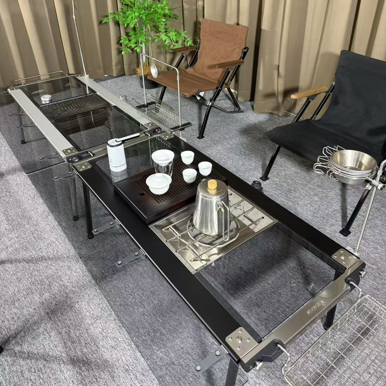 MICHSO铭索户外可拆卸igt精致露营桌套装配件玻璃主题