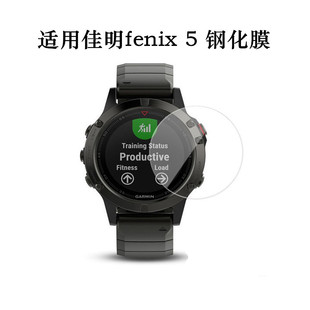 plus保护膜 5s手表钢化膜5x 高清玻璃贴膜 fenix5 适用佳明Gamin