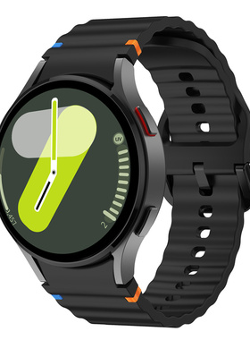 适用三星Galaxy Watch7/6/5/4 classic手表FE/5pro波浪纹硅胶表带