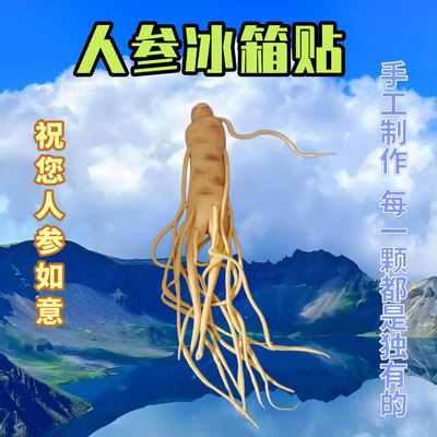 长白山人参手工冰箱贴磁贴