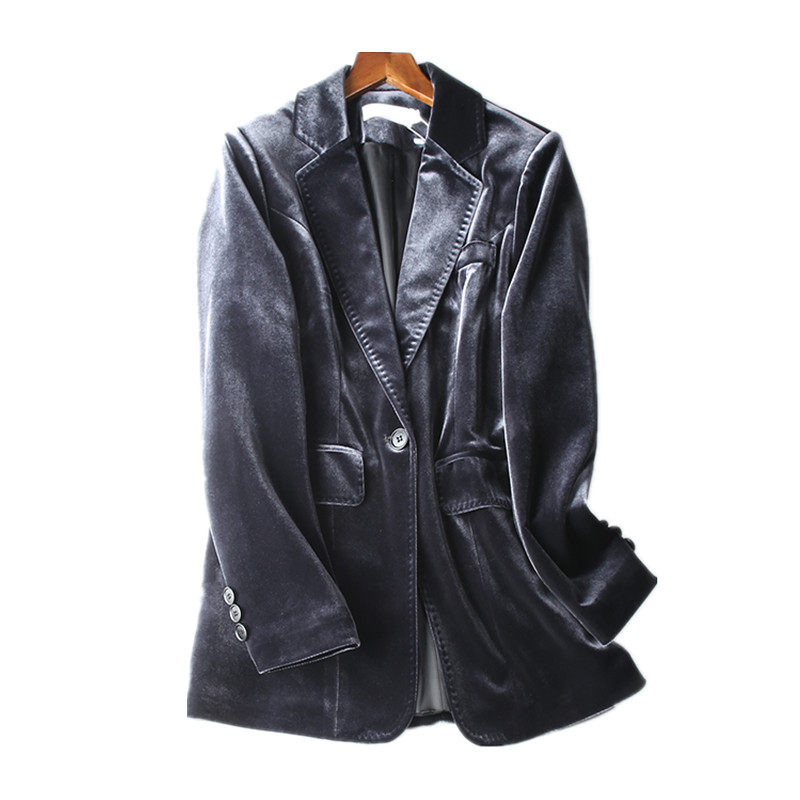 LUXURY-LEVEL GOOD GOODS THE SAME STYLE OF THE STORE VELVET SUIT COMMUTING TO WORK PROFESSIONAL OVERALLS SHORT JACKET AUTUMN