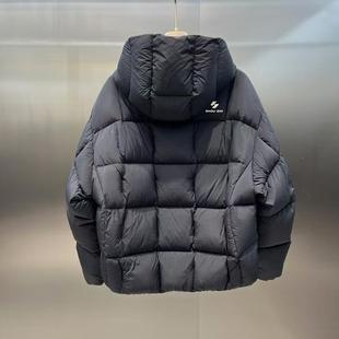 白鸭绒 云朵泡芙羽绒服男连帽加厚保暖潮流豆腐块面包服羽绒外套