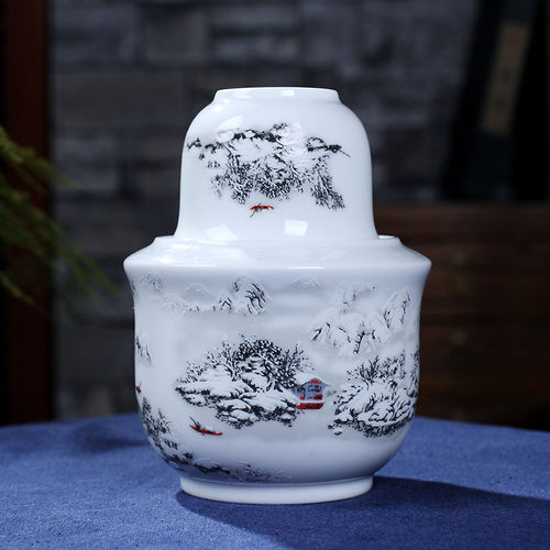 玉蝶温酒器陶瓷烫酒壶酒具二两装