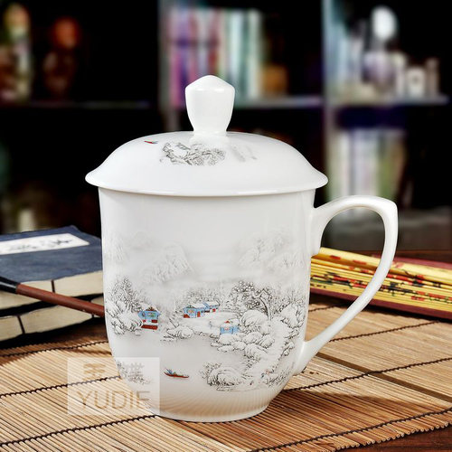 景德镇陶瓷茶杯大号瓷器850ml