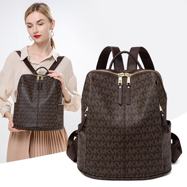 女士通勤背包潮流印花时尚双肩包