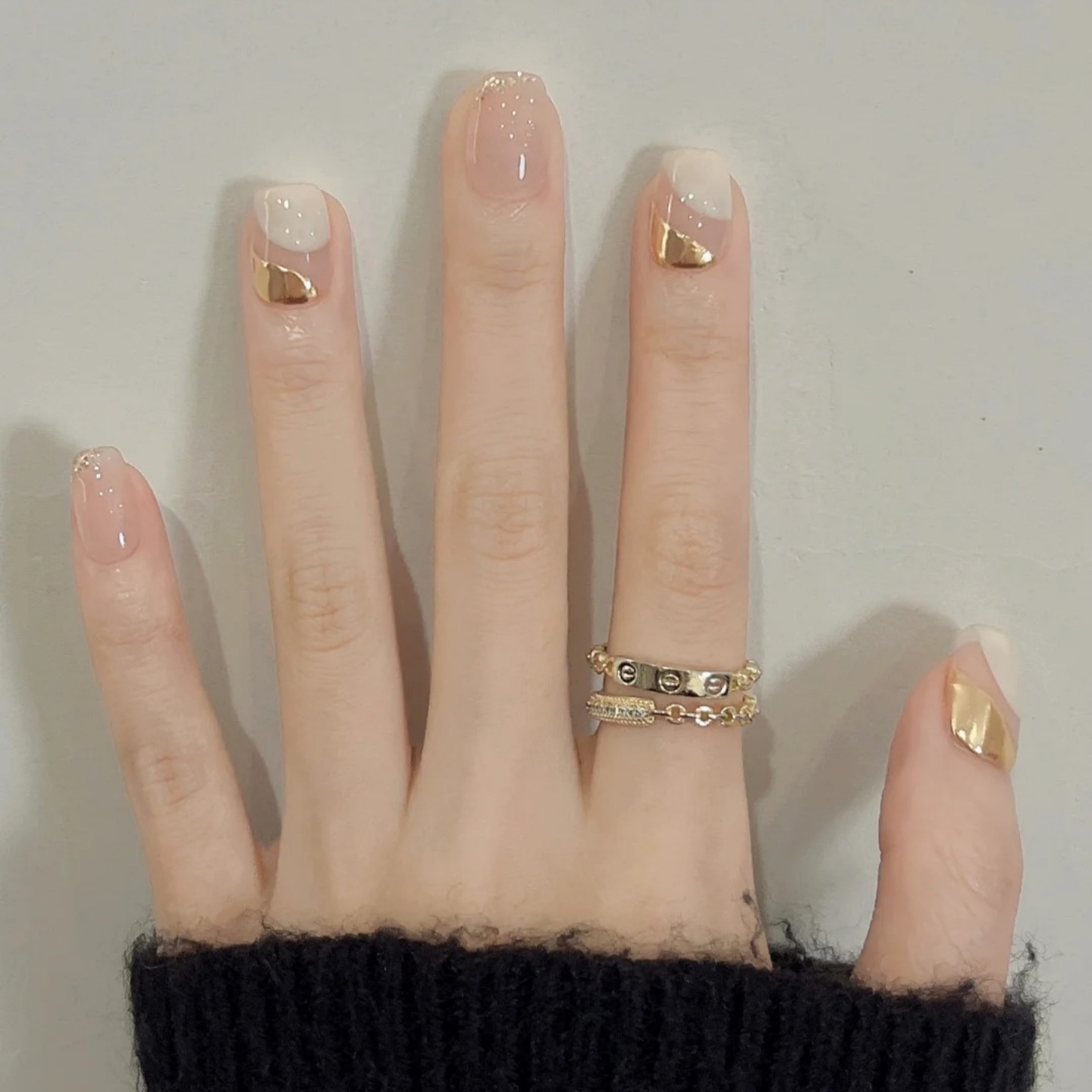 巨温柔法式小清新美甲手工穿戴甲