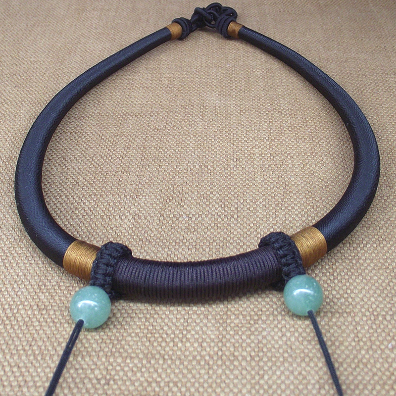 蜜蜡挂绳高档吊坠项链绳子正品手把双挂饰粗犷绳翡翠玉佩女玩件绳