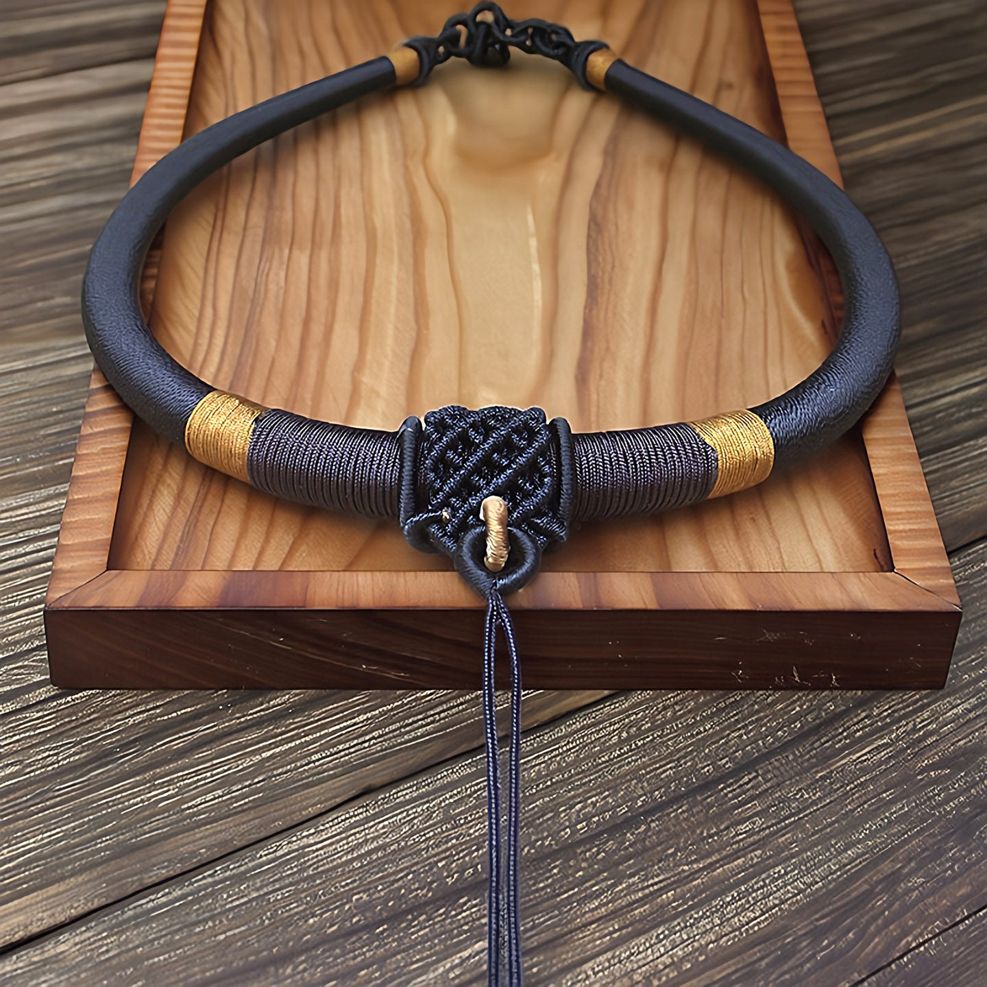 原创翡翠项链绳子女士琥珀挂件粗犷大方领带结玉佩挂绳蜜蜡吊坠绳