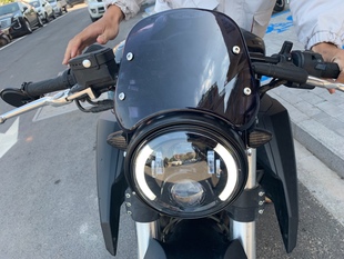 黄龙600改装仪表挡风 改装车头大灯圆灯仪表小挡风 CB400挡风玻璃