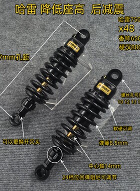 哈雷883 x48 香帅xs650n 硬汉800 沙都750降低座高带阻尼后减震器