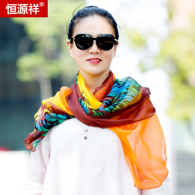 恒源祥中老年桑蚕丝围巾