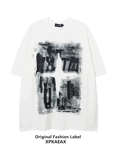 Оригинальная футболка с коротким рукавом, европейский стиль, оверсайз