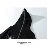 Оригинальная черная демисезонная толстовка с капюшоном, куртка, оверсайз