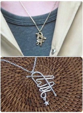[M.G]工作室 手工925纯银 李灿荣Aton同款 签名项链定制 个性礼物