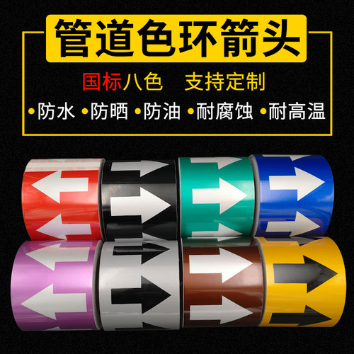 进回水耐高温酸碱3510cm标识贴