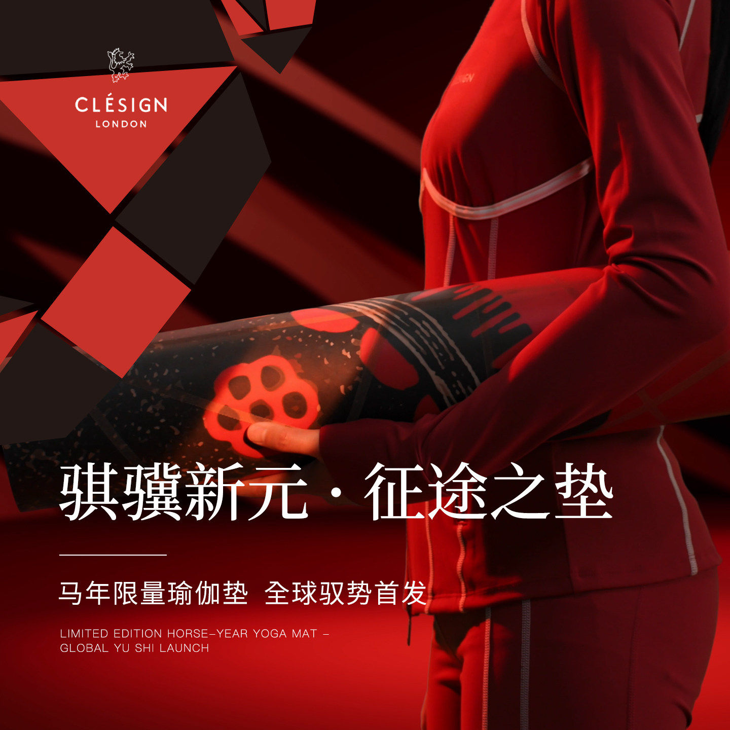CLESIGN天然橡胶瑜伽垫防滑马年图片
