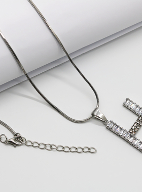 名媛风镶钻水晶长款挂件毛衣项链