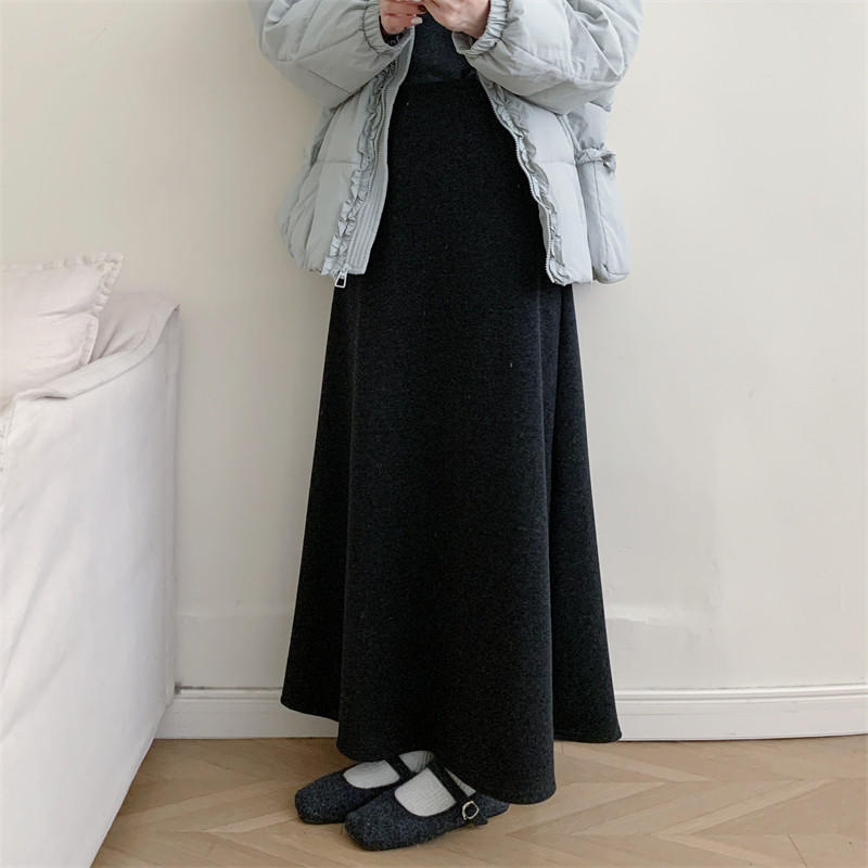 初吾家25冬季新款韩系高腰显瘦半身裙加绒加厚鱼尾中长款A字裙女,女装/女士精品,半身裙,淘宝优惠券,粉丝福利购,淘宝优惠卷