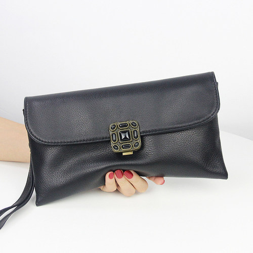 11年老店A级牛皮质保2年信封手包