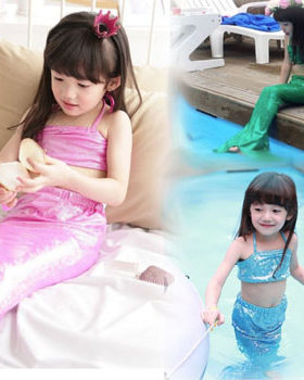儿童泳衣美人鱼鱼尾巴分体泳装