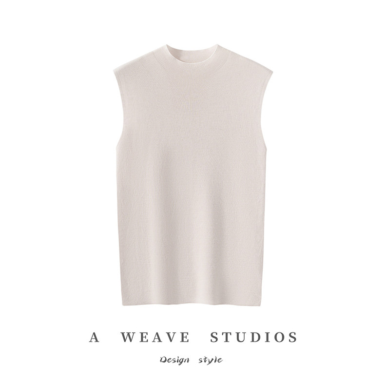 无缝一体成型扬子纱针织背心女士100%精纺羊毛背心半高领无袖坎肩,女装/女士精品,羊绒衫,淘宝优惠券,粉丝福利购,淘宝优惠卷