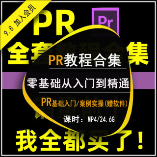 2023 PR教程从入门到精通 premiere自学影视剪辑素材调色录制软件