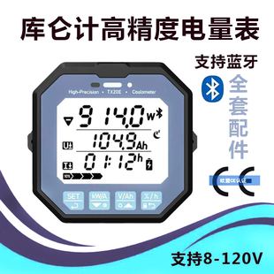 TX20蓝牙库仑计电瓶电动车房车库仑计电量显示器表电池容量检测仪