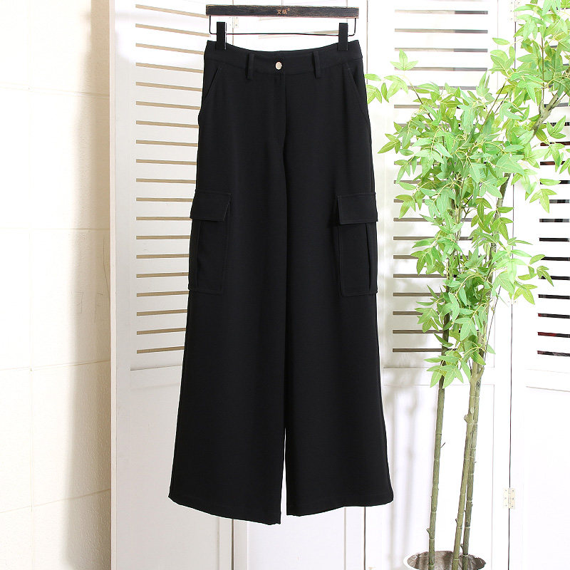 工装裤早秋高腰三醋酸休闲裤