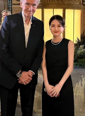 越南元蛋尾货 简洁太古里圆领经典款小黑裙收腰连衣裙24春夏新款