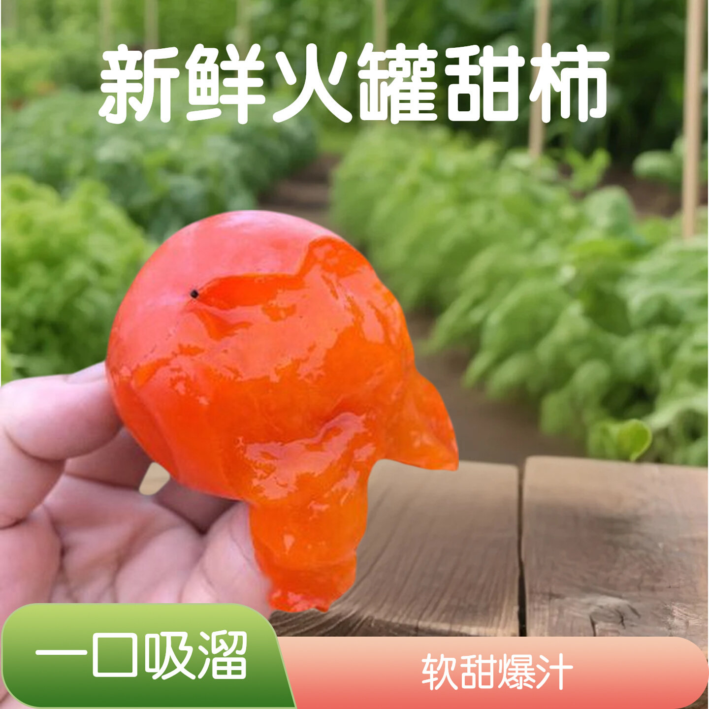 临潼火罐柿子新鲜水果一口吸溜小柿子陕西当季特产珍珠蜜柿无核甜