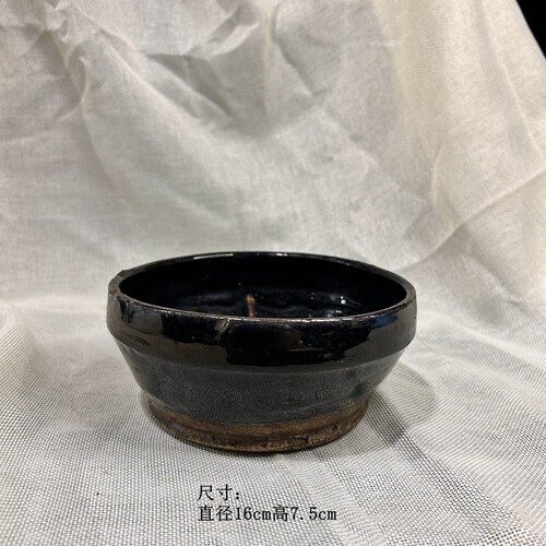 清代陶土陶花盆老式多肉盆庭院民俗陶罐子缸种花养鱼透气酒店陶盆