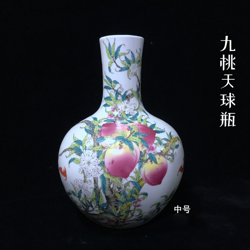 粉彩客厅景德镇陶瓷寿桃