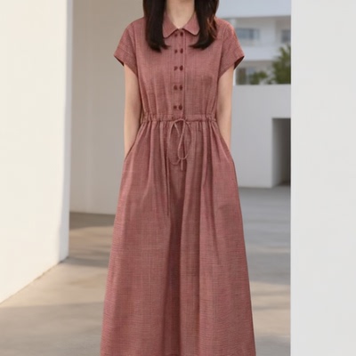 151-肤质感耐看夏季百搭高级亮眼出片漂亮衣服连衣裙气质洋气减龄