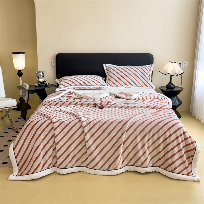 日本MUJIΕ冬季加厚毛毯保暖被子办公室午休盖毯珊瑚绒床单法兰绒