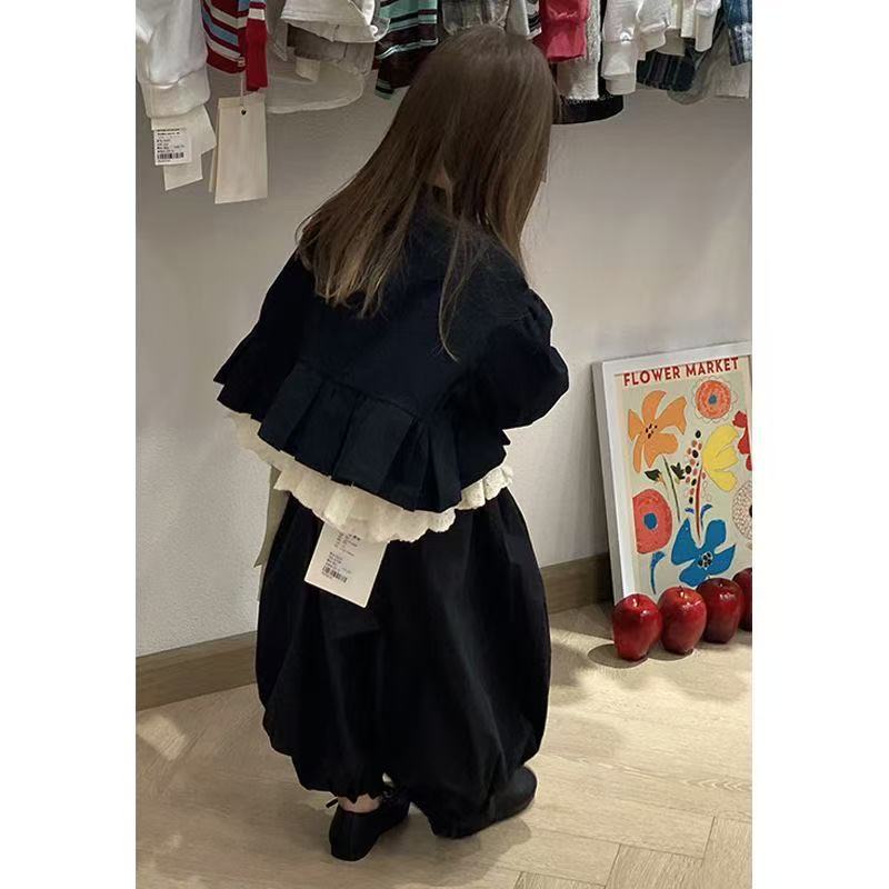 韩版童装女童网红炸街套装秋季宝宝外套2026新款儿童洋气三件套