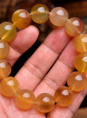 天然蜜色满纹老0羊角文玩甘蔗纹手链手串佛珠带满血丝藏式男女款