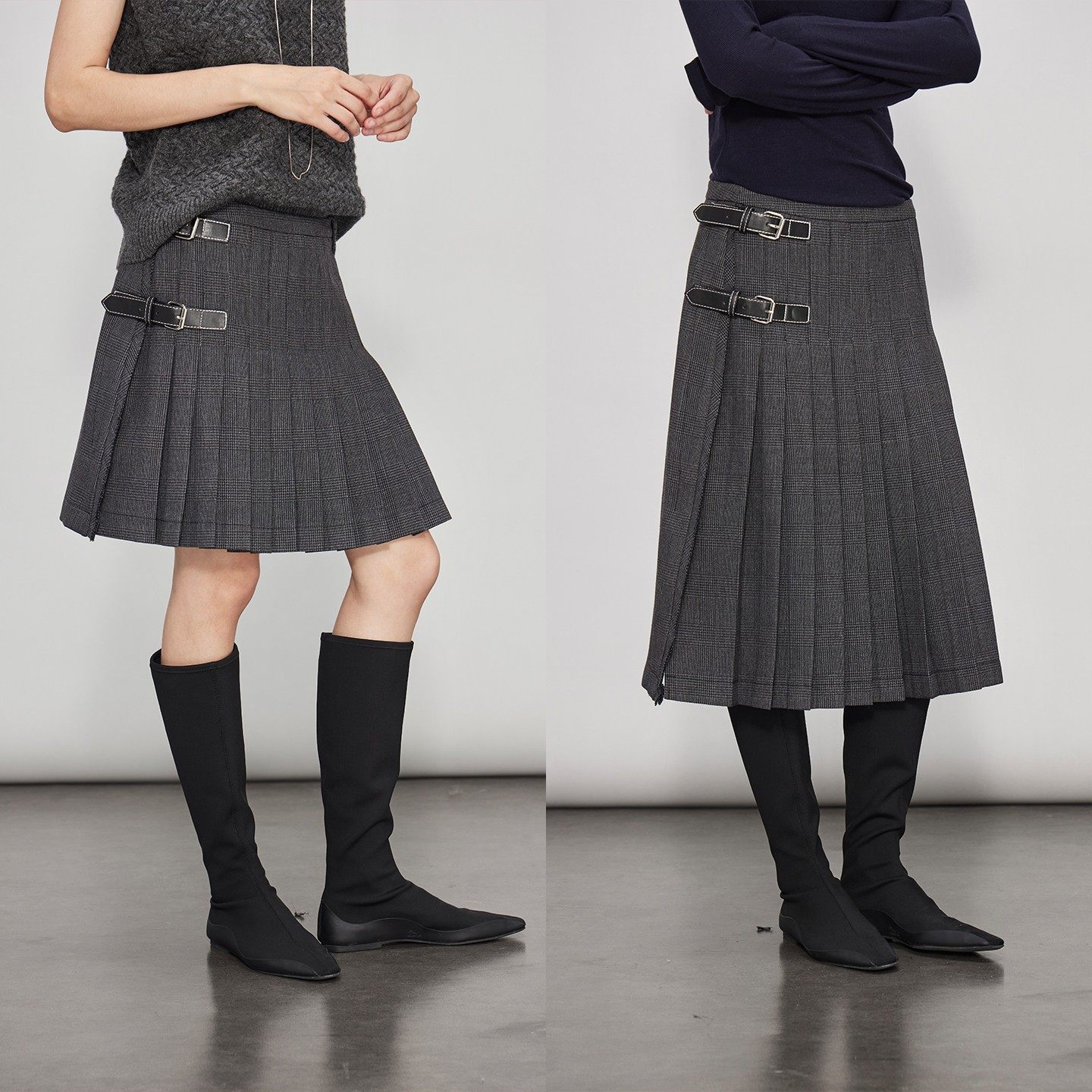 【所有姐姐的衣橱直播间】3ONE磨毛羊毛混纺裙裤/格纹长短百褶裙,女装/女士精品,半身裙,淘宝优惠券,粉丝福利购,淘宝优惠卷