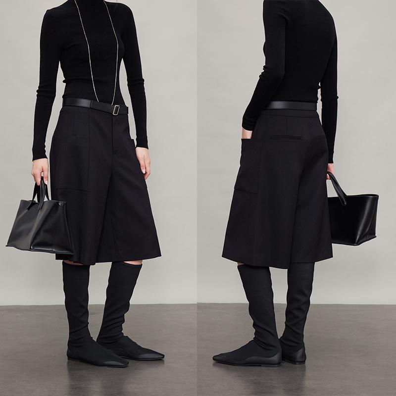 慵懒风纯色3ONE100宽松休闲裤