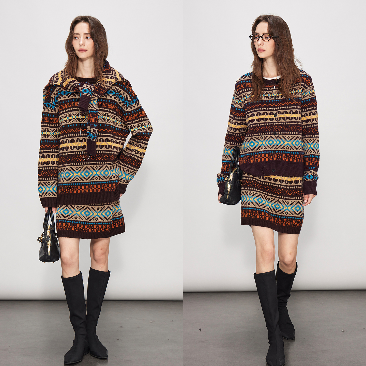 3ONE2025秋冬新款毛衣套装