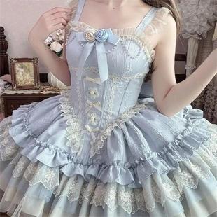 织锦园lolita原创【浮光浅梦】夏日甜美优雅芭蕾狗短JSK洋装爆款