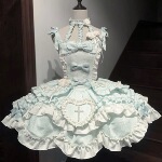 芙蝶之心原创洋装lolita裙jsk挂脖日常连衣裙蝴蝶结公主风洛丽塔