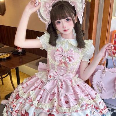 甜心梦境原创lolita【萌兔派对】可爱兔子蛋糕裙萝莉塔衬衫