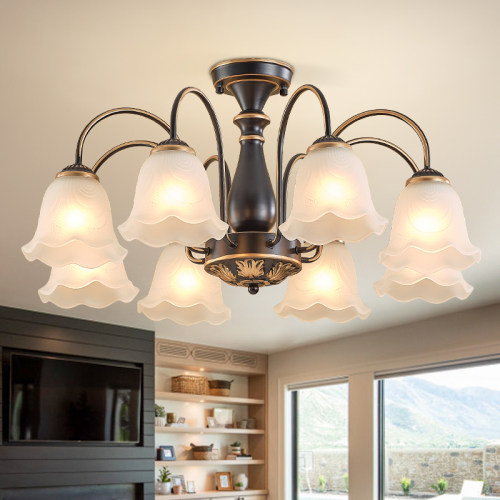 餐厅卧室灯具书房欧式铁客厅吊灯