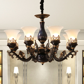 欧式 复古奢华大气家用创意轻奢陶瓷灯具美式 餐厅卧室书房客厅吊灯