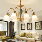 简约现代大气陶瓷欧式 美式 吊灯创意个性 复古餐厅卧室书房客厅吊灯