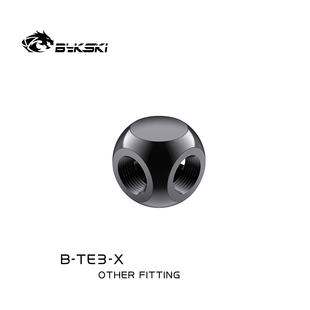 Bykski B-TE3-X水冷配件精品三通3通银色/黑色电脑分体式水冷接头