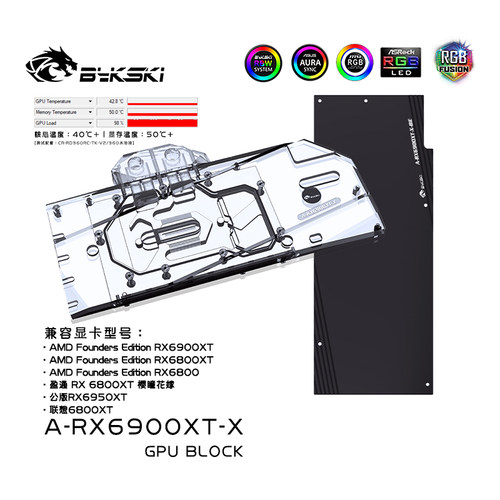 公版radeon6900xtAMD水冷头显卡