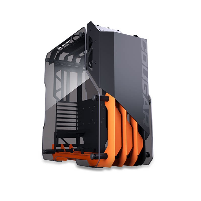 cougar骨伽开拓者水冷机箱 中塔侧透游戏电竞 台式机电脑主机机箱