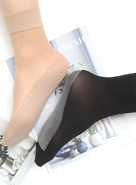 6双装曼姿正品15D薄款丝缎船型竹炭丝袜100D防臭防滑丝绒短袜ins