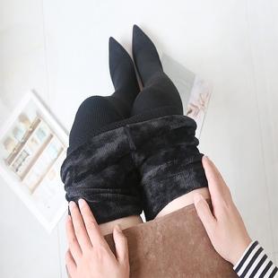 380克冬季 袜 0度加绒加厚打底袜竖条纹保暖踩脚袜高腰脚尖加固连裤